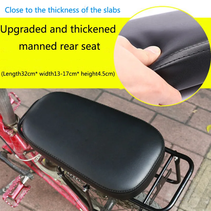 

MTB bike rear cushion shelf saddle children cushion Soft Seat thickened back comfort Manned Rear Seat Electric Bike accessories