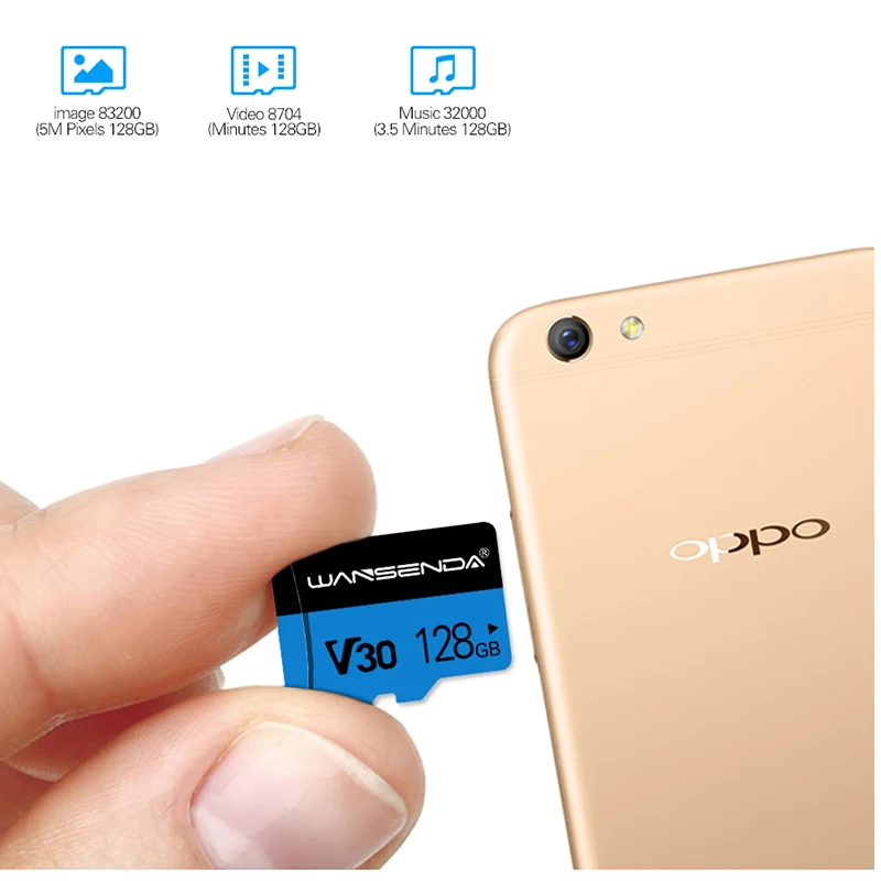 Wansenda Micro SD карта памяти 4 ГБ 8 16 32 64 128 256 TF Бесплатный адаптер розничная