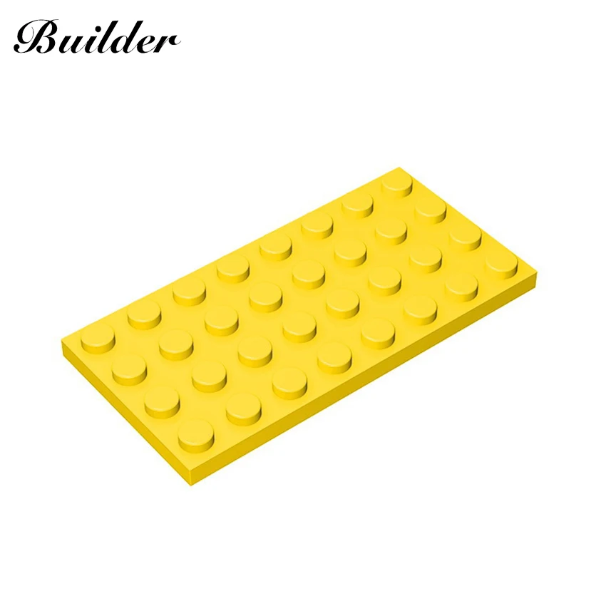 리틀 빌더 3035 MOC 얇은 피규어 벽돌 4x8 도트 10pcs 빌딩 블록 DIY 크리 에이 티브 조립 입자 완구 어린이를위한
