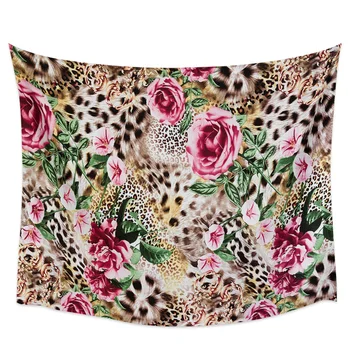 

Lepard Rose Art Flower Wall Hanging Wall Decor Coverlet Blanket Curtain Bedding Sheet Towel Scarf Decorative Bed Polyester
