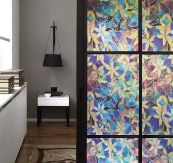 

30*100 Cm Stained Decorative Window Film Htv Vinyl Privacy Blockout Window Foil Static Cling Frosted Glass Stickers for Home