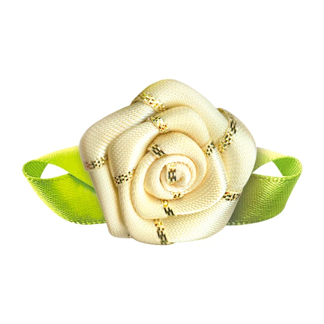 YAMA листва розы Диаметр 22mm±3mm лист 41mm±3mm 100 шт./пакет лента для украшения для волос "сделай сам" - Цвет: Gold Edge 824