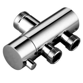 

TOP Shower Faucet Diverter 3 Way Shower Arm Diverter 2 Functions Faucet Valve for Shower Mixer Brass Body Chrome Plated