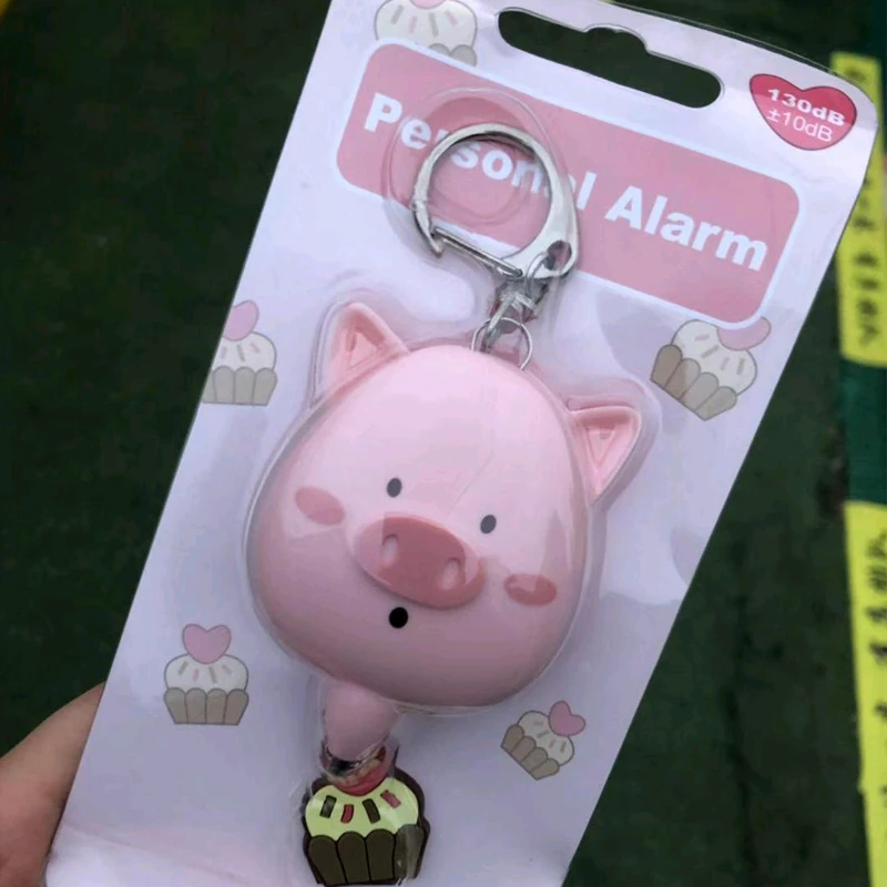 ETE-alarma personal con forma de cerdo, 130dB, sonido bonito, alarma de seguridad, protección personal, Alarma para mujeres y niños