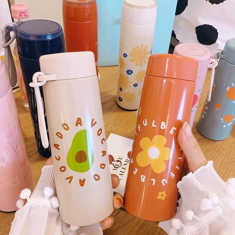 Ins Popular Japanese Hot Water Thermos Tea Vacuum Flask Portable Thermal  Cup Stanley Cups Cute Water Bottle For Children Gift - AliExpress