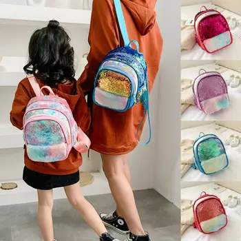 

Girl's Small Backpack 2020 Fashion Shining Sequin Star Bag Women Multi-Function Mini Back Pack For Teenage Girls Kids Rucksack