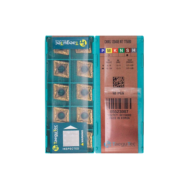 Taegutec CNMG120408 MT TT5080 CNMG432-MT Carbide inserts 10Pcs