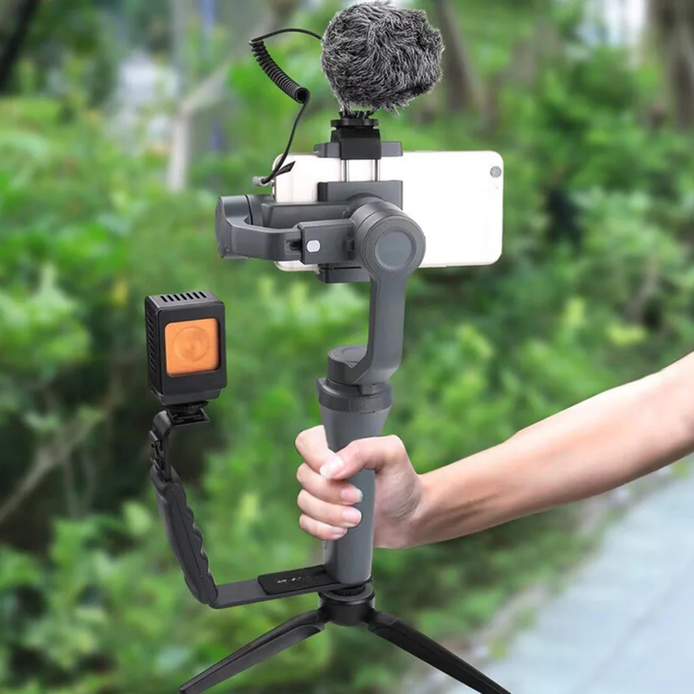 Ручной l-образный карданный расширительный Кронштейн Держатель для DJI OSMO Mobile 2 Zhiyun Smooth 4 Gimbal стабилизатор микрофон видео свет