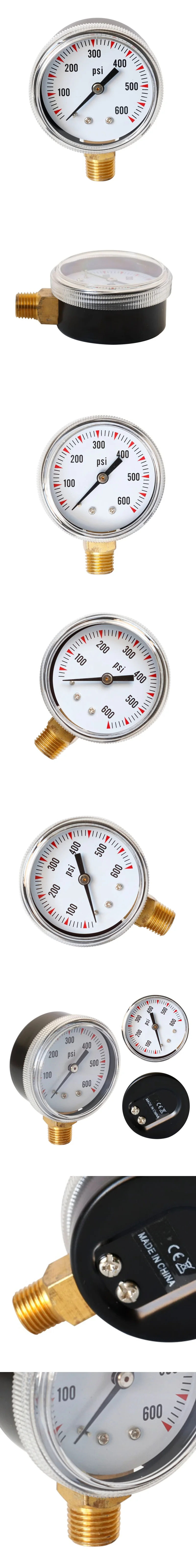0-600 PSI " Циферблат 1/4" NPT латунный манометр измерительный инструмент нижнее Крепление