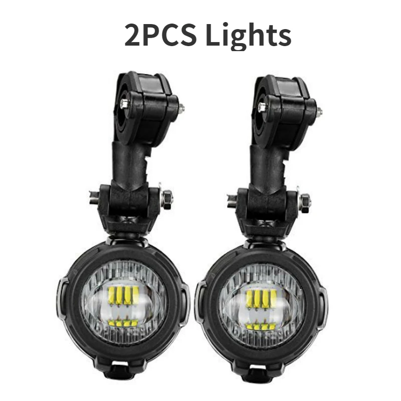 40 Вт Светодиодный вспомогательный фонарь 6500K противотуманный светильник для вождения с защитными охранниками жгут проводов для Мотоцикла BMW K1600 R1200G - Цвет: 2PCS Lights