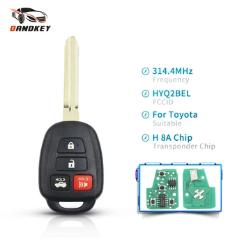 

Dandkey For Toyota Camary Corolla 2015-2017 Uncut Smart Remote Car Key 4 Buttons Fob HYQ2BEL 314.4MHz With H Chip TOY43 Blade