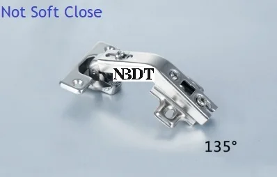 135Degrs Not Soft 4 шт.-30-45 30 45 90 135 165 градусов обычный гидравлический мягкий закрытый шкаф петля для двери шкафа угловой Диагональ - Цвет: 135Degrs Not Soft