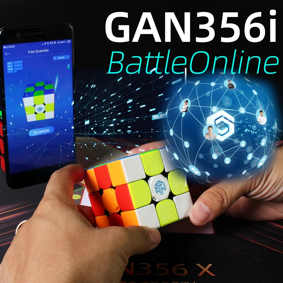 Кубик Гань 3x3x3 GAN356 i Магнитный магический скоростной куб 3x3 GAN356i Cube Station App Gan 356i