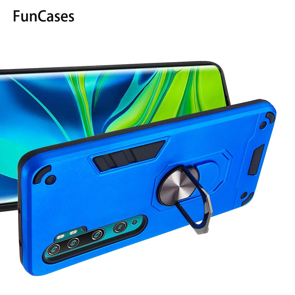Магнитный автомобильный держатель кольцо Мягкий ТПУ протектор для etui Xiaomi Note 10 Ajax