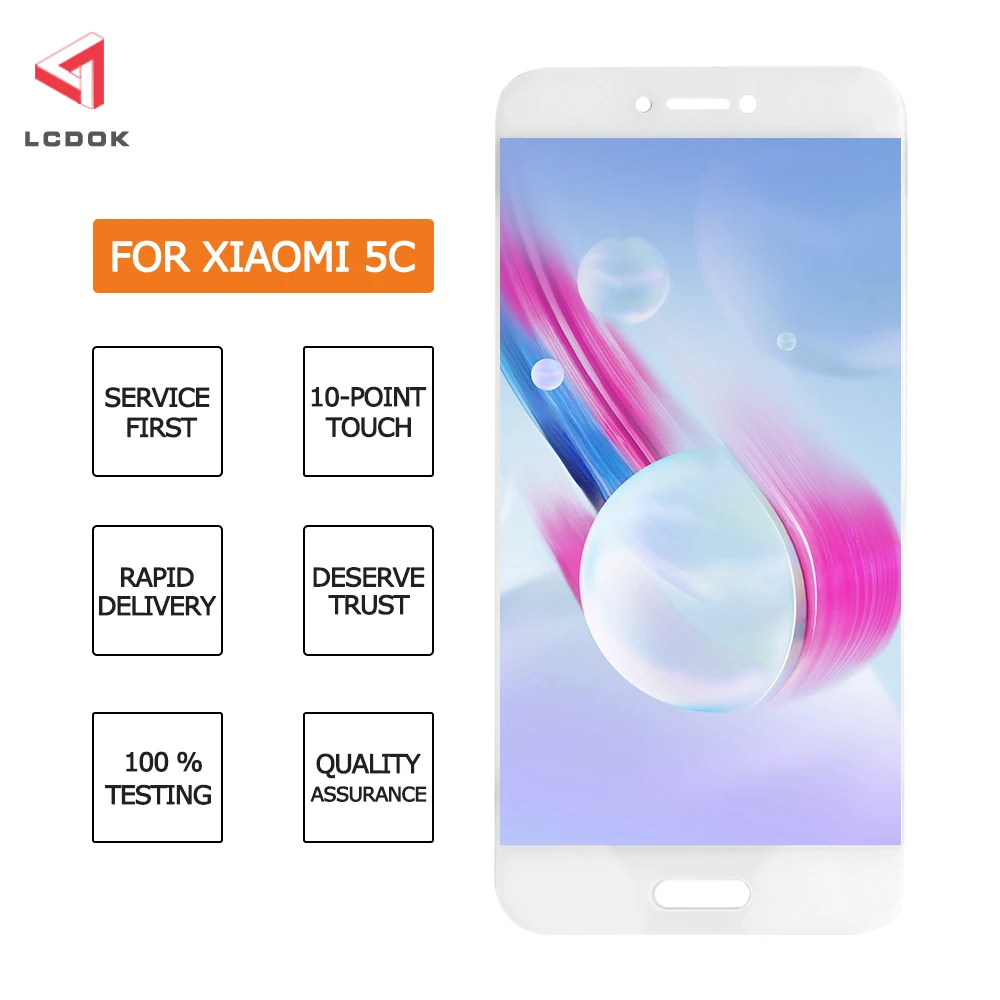 Высококачественный Дисплей для Xiaomi mi5c ЖК-экран+ сенсорная панель дигитайзер для Xiaomi mi5c ЖК-рамка сборка Запасная часть