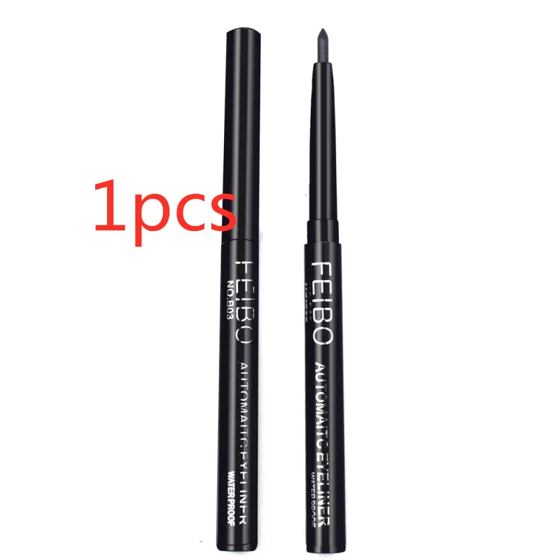 1Pcs Новинка, черный стойкий карандаш для глаз, водостойкий и устойчивый к пятнам, автоматическая вращающаяся подводка для глаз, красивый макияж для глаз, TSLM2 - Цвет: 1Pcs