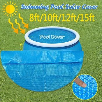 

8/10/12/15 FT Round Pool Cover Protector PE insulation film dustproof cover Blue Film Foot Above Ground Protection Swimming Pool