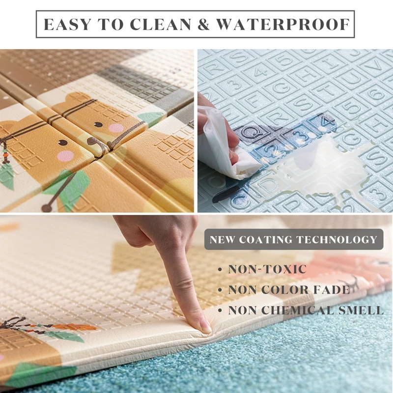 Infantrain Baby Play Mat Foldable Rug Climbing Carpet Environmentally Blanket kid Mats for Children Game Pad Thickened Playmat
