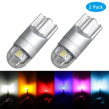 2 шт. T10 W5W светодиодный автомобильный светильник SMD 3030 габаритного фонаря WY5W 192 501 хвост Сторона Клин для лампы Парковка купол светильник Авто Стайлинг AC/DC 12V