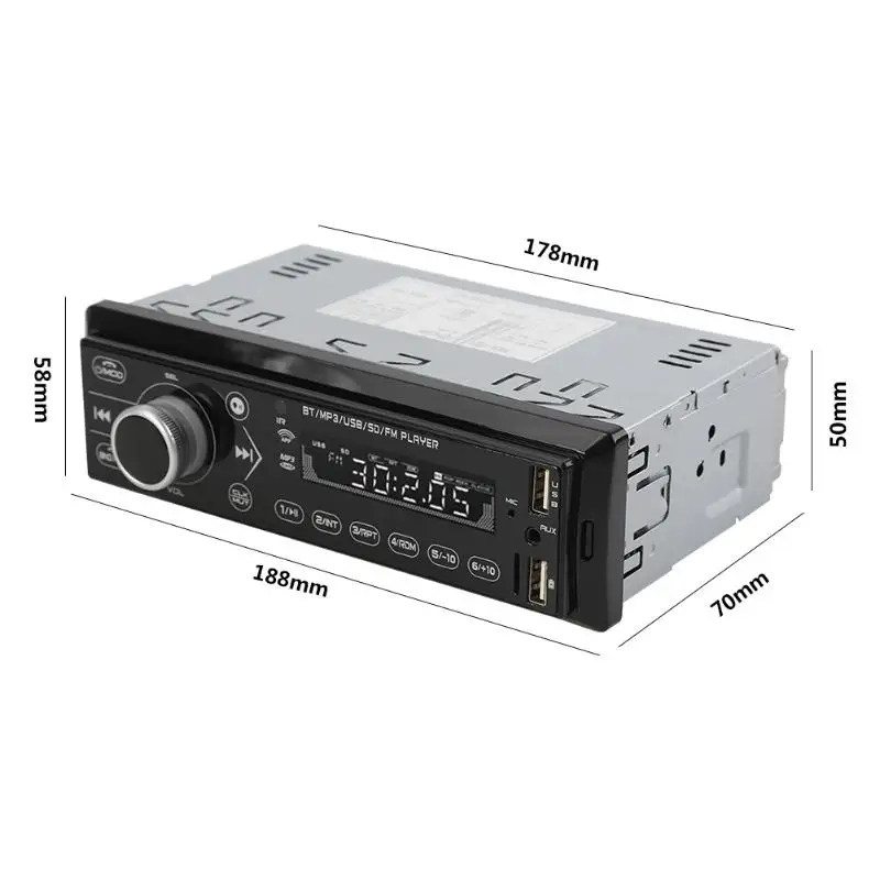 3209 одиночный 1DIN автомобильный стерео MP3 плеер с широким спектром применения простота Bluetooth Радио AUX в тире головное устройство