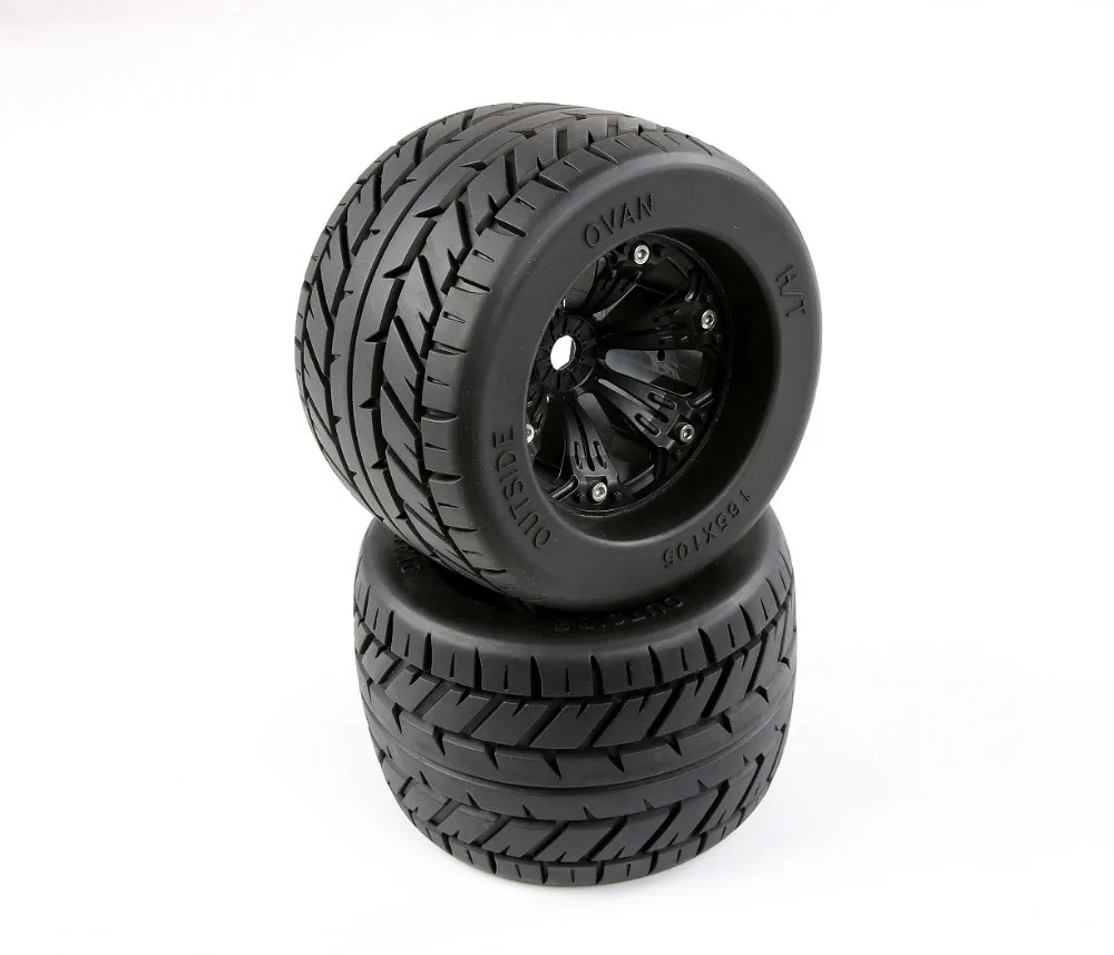 На дороге 165x105 шины в сборе подходят для 1/8 HPI Racing Savage XL FLUX Rovan TORLAND Monster бесщеточный