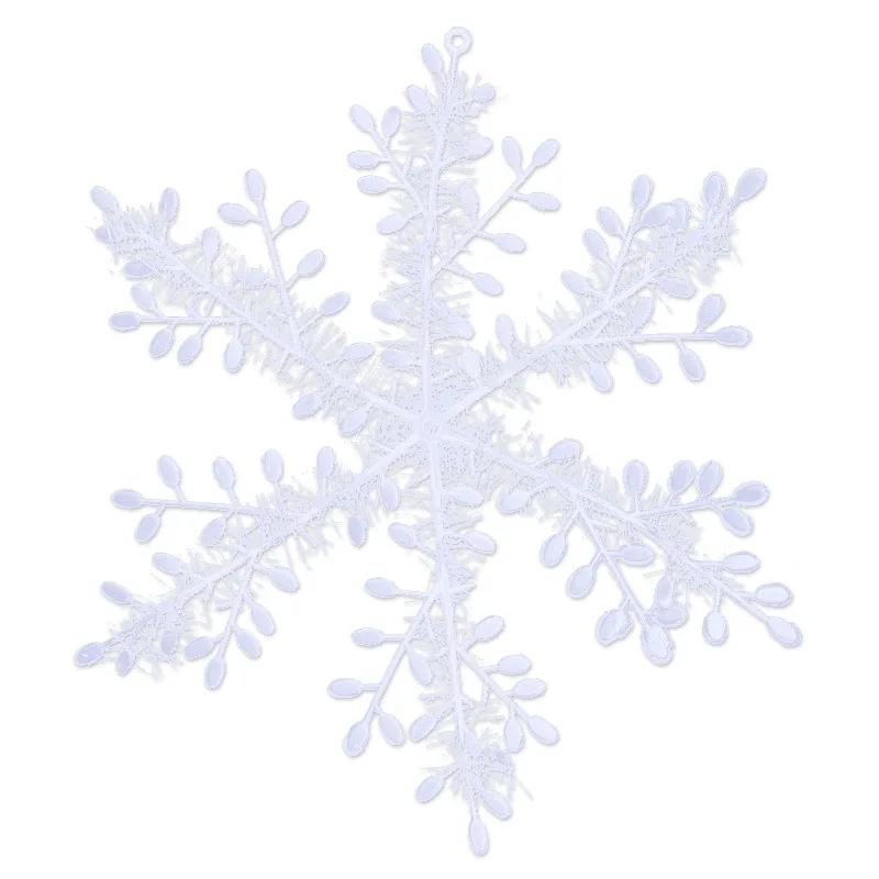 ПВХ рождественские снежинки Рождество украшения елка Подвески Вешалки 3