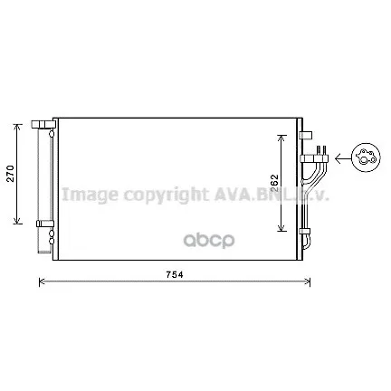 Радиатор Кондиционера Ava арт. HYA5279D