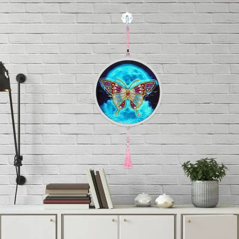 5D DIY алмазная живопись подвесное украшение ретро кисточка настенная Алмазная вышивка картина 24 см украшение для дома спальни