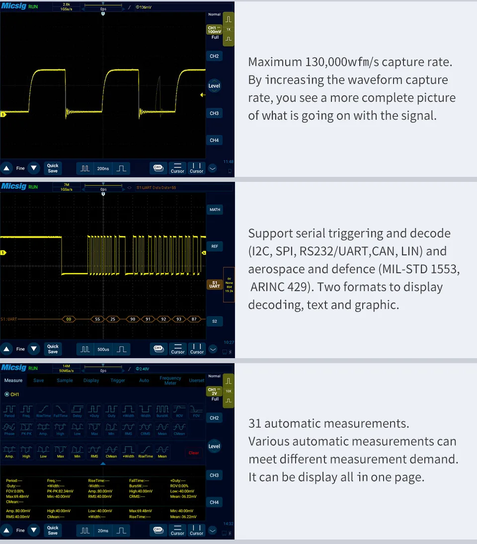 Original Micsig Digital Smart Oscilloscope 150MHz handheld oscilloscope