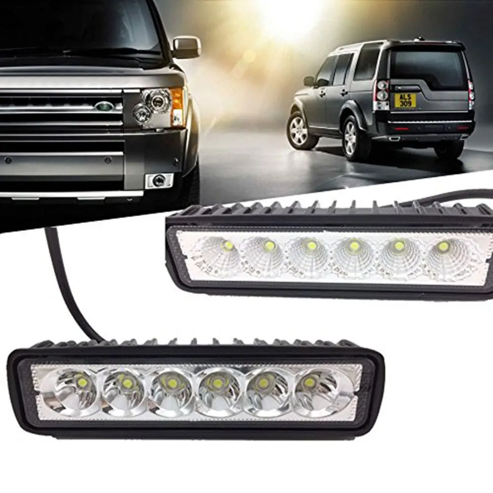 Для 4x4 4WD внедорожный внедорожник Грузовик Прицеп 12 в 18 Вт 6LED автомобильный рабочий светильник бар Точечный светильник 6000K DRL лампы