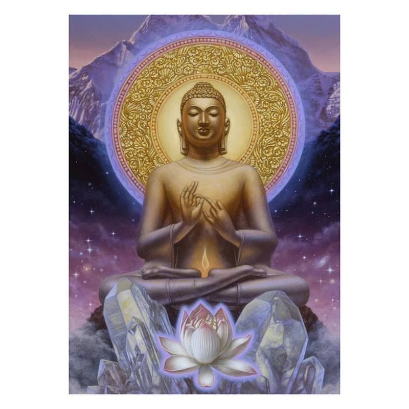 Full Square/Round 5d Diamond Painting Buddha Statue 3d Embroidery Cross Stitch Mosaic Picture Rhinestone Decor F04 | Дом и сад