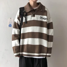Winter Sweater Men Warm Fashion Contrast Color Casual Striped Knit Sweaters Man Sweter Clothes Loose Long-sleeved Pullover Men Winter Sweater Men Warm Fashion Contrast Color Casual Striped Knit Sweaters Man Sweter Clothes Loose Long-sleeved Pullover Men