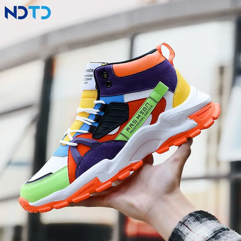 Красочные мужские кроссовки 2020 Новая модная удобная гибкая Мужская Уличная