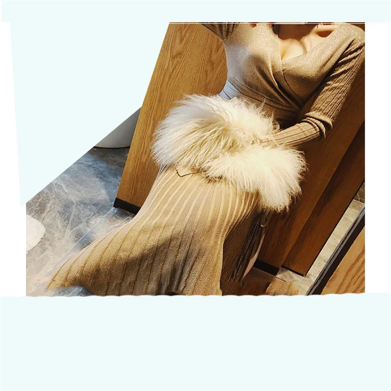 Fashion Fur Handbag Ladies Soft Casual Beach Wool One-Shoulder Messenger Bag Fluffy Female Handbag 2021 New