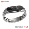 Bracelet pour Xiaomi Mi bande 5 4 3 métal inoxydable Opaska Correa Mi courbure 4 Miband 5 bracelets Bracelet Version mondiale NFC ► Photo 1/6
