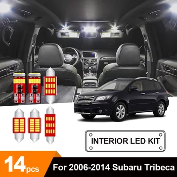 

14 x White Ice Blue Canbus Car LED License Plate Lights Interior Map Ceiling Trunk Lamp Package Kit For 2006-2014 Subaru Tribeca