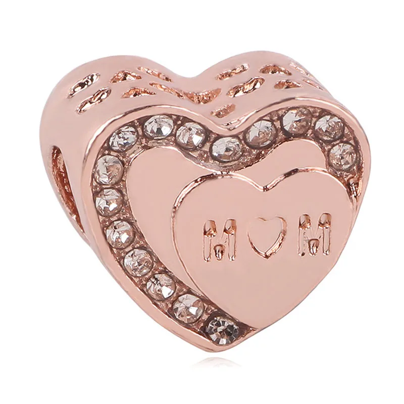 P1500 New Fit Original Pandora Bracelet Mom Dad Girl Boy Charm Zinc Alloy Beads Women Fashion Jewelry DIY Making Gifts for Women - Цвет: P1500