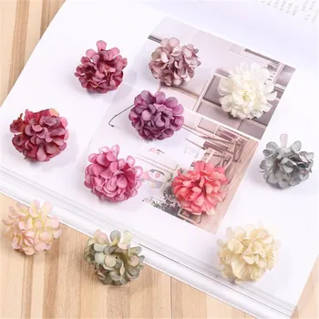 

100pcs/lot Artificial Flower Heads Fake Chrysanthemum for Home Christmas Party Bridal Bouquet Wedding Centerpieces Decorative