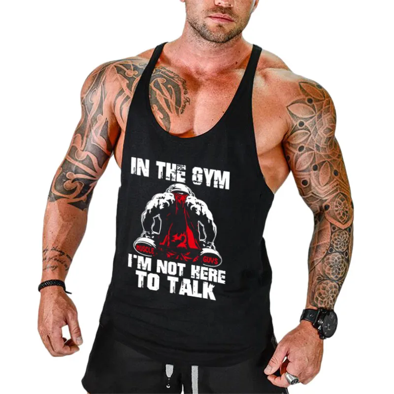 Muscleguys, 2 предмета, рубашка без рукавов L: 1 шт., мужская спортивная одежда, майка для занятий бодибилдингом, майка для фитнеса черного цвета с 1 шт. для мальчиков