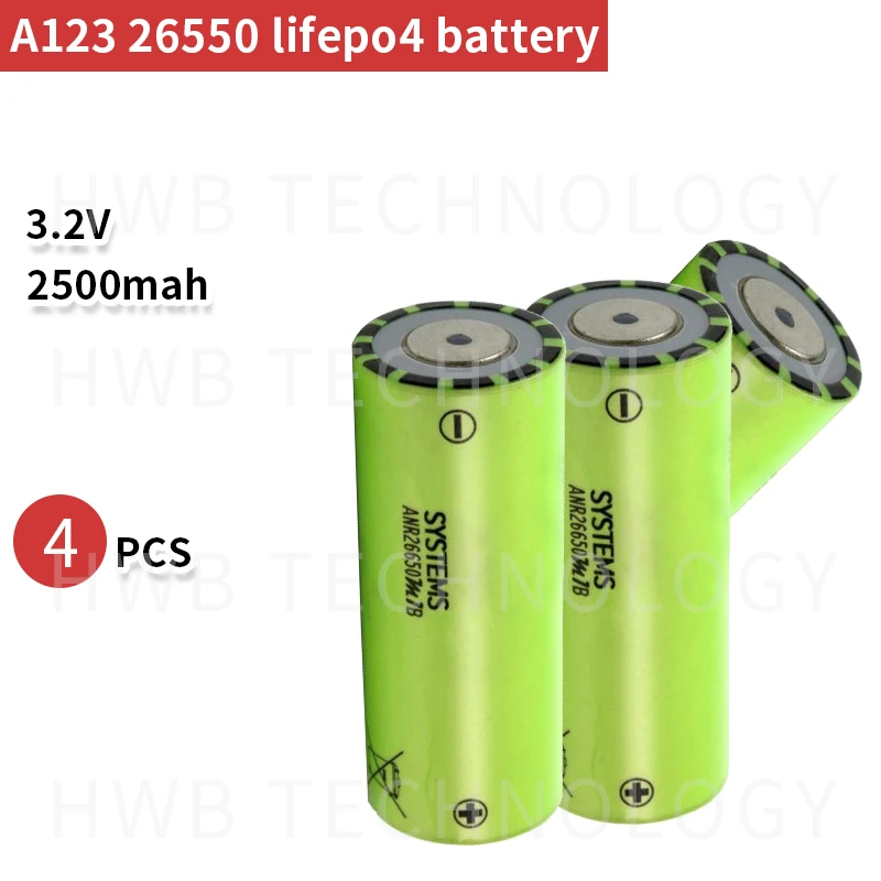 4 шт./лот 26650 lifepo4 3,2 в 2500 мАч высокий расход 70A(30C) батареи ячеек для электровелосипеда Гольф автомобиль и беспроводные электроинструменты
