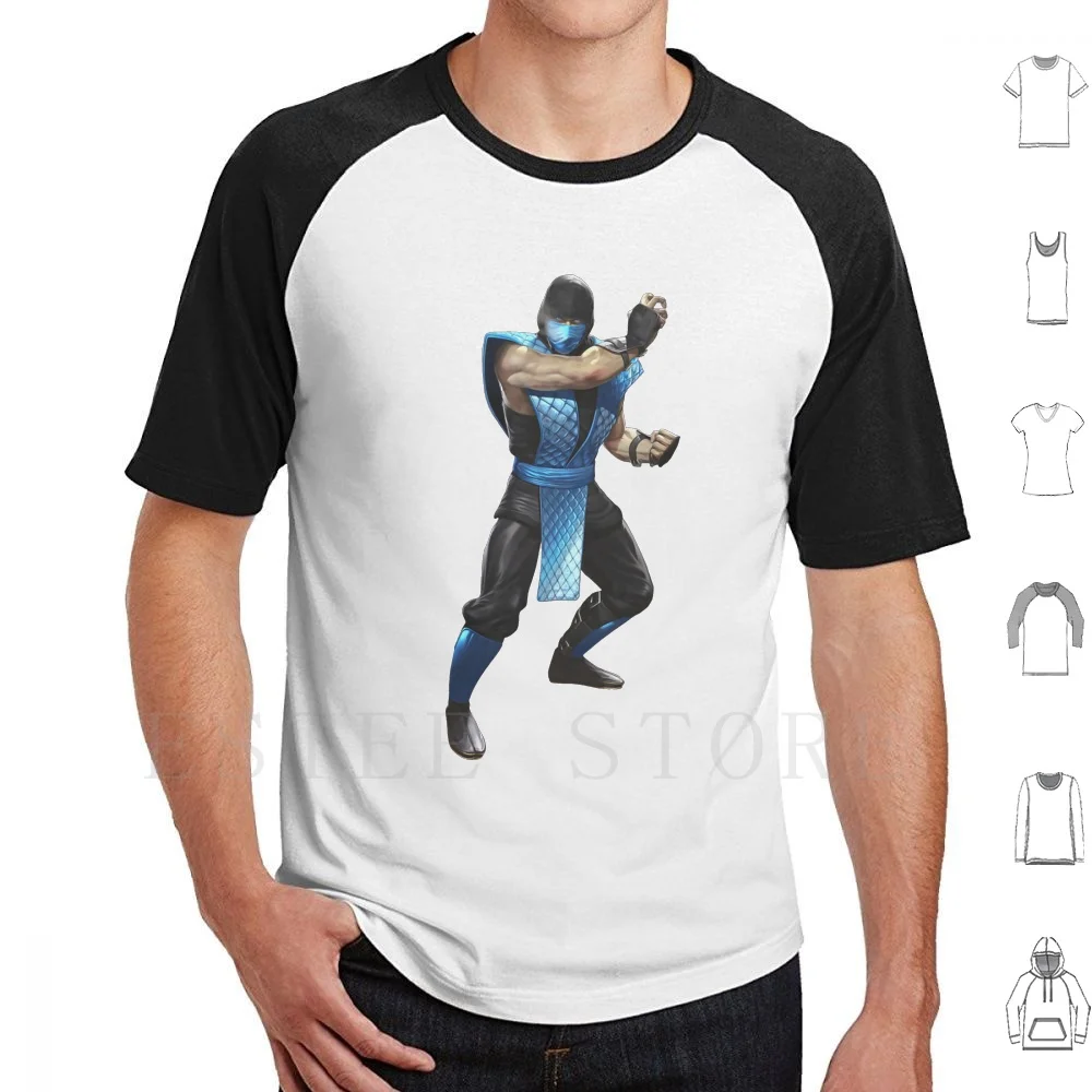 Mortal Kombat-Sub-Zero Classic Art-154719420 T Shirt Print Cotton Sub Zero Mortal Kombat Character Fatality Gaming Raiden