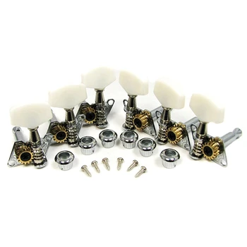 

Silver Open-gear Guitar Tuners/Machine Heads - 6-piece 3 Left / 3 Right Alignment