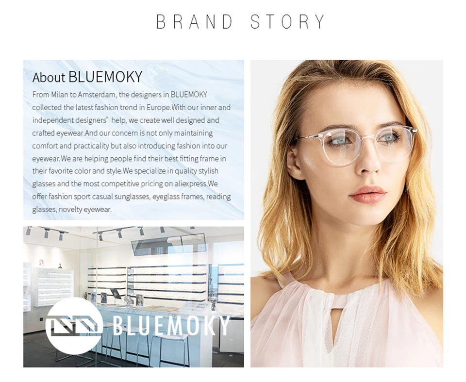 Круглая оправа для очков из BLUEMOKY сплава для женщин, ретро очки для компьютера, модные дизайнерские очки, Женские аксессуары 1803