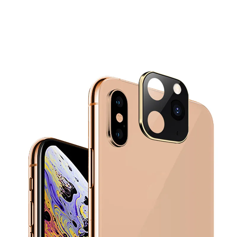 1/2 шт. для iPhone Apple iPhone X XS MAX секунд изменение для 11Pro для iPhone 11 PRO MAX наклейка на рассеиватель изменение Камера Защитная крышка - Цвет: No.1 Gold