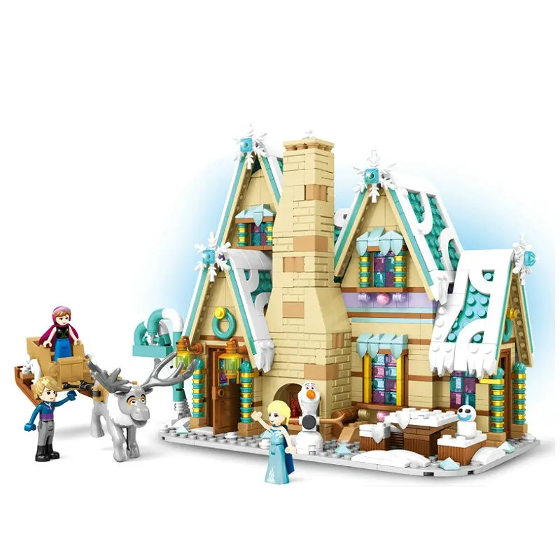 

Snow Gingerbread Building Blocks With Action Figures Compatible LegoINGlys Frozenlys Ideas Creator Set Toys For Children 10267