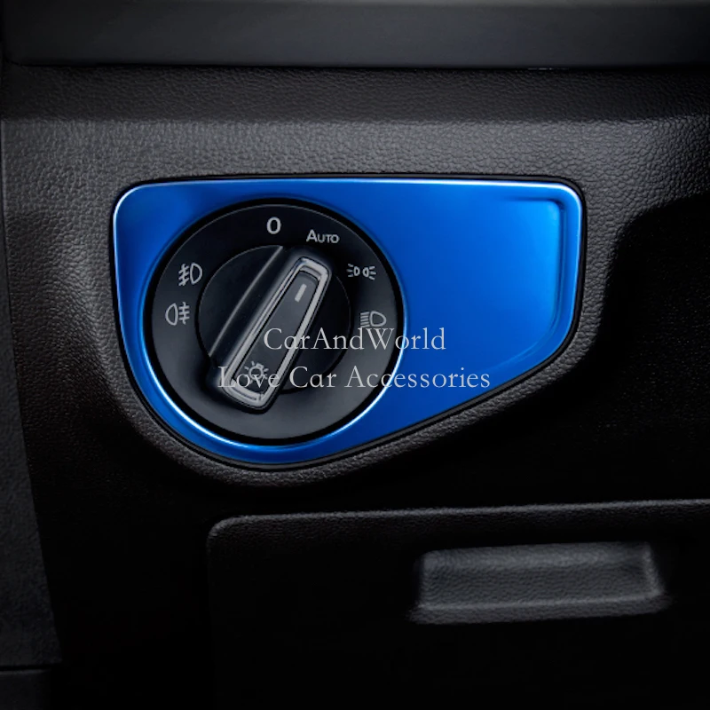 Для Volkswagen VW Teramont Atlas- фары с регулируемой панелью переключателя Крышка для внутренней лампы Кнопка рамка планки автомобильные аксессуары