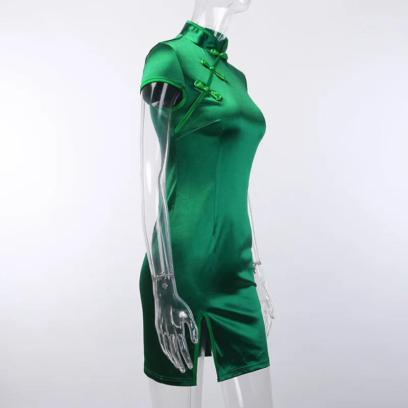 Cheongsam винтажное китайское женское платье, 6 цветов, атласное, готический стиль, Qipao, короткие/длинные рукава, вечерние, Новогодняя одежда, Harajuku Vestido