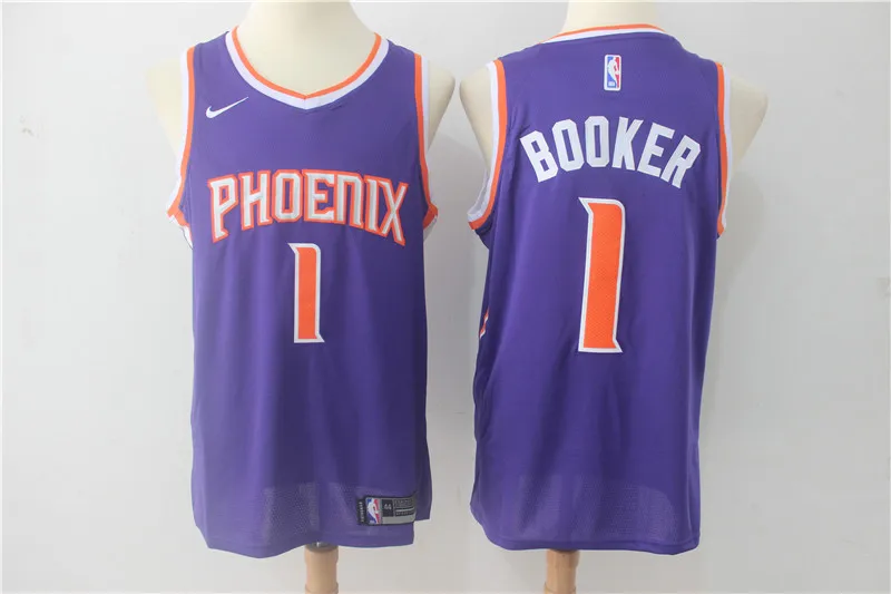 А+++ Феникс Мужская футболка#1 DEWIN Booker 20 Josh Jackson 22 DeAndre Ayton 34 Charles Barkley - Цвет: for men