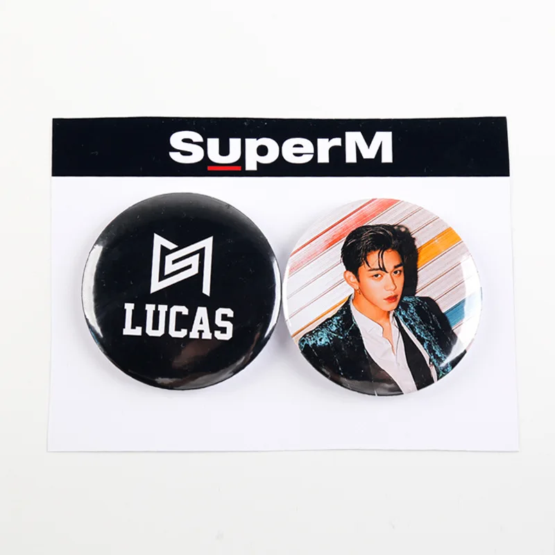 Kpop SuperM Мини альбом супер м разделочные значки булавки сумка Броши KAI LUCAS TAEMIN TAEYONG BAEKHYUN десять MARK LJJ798