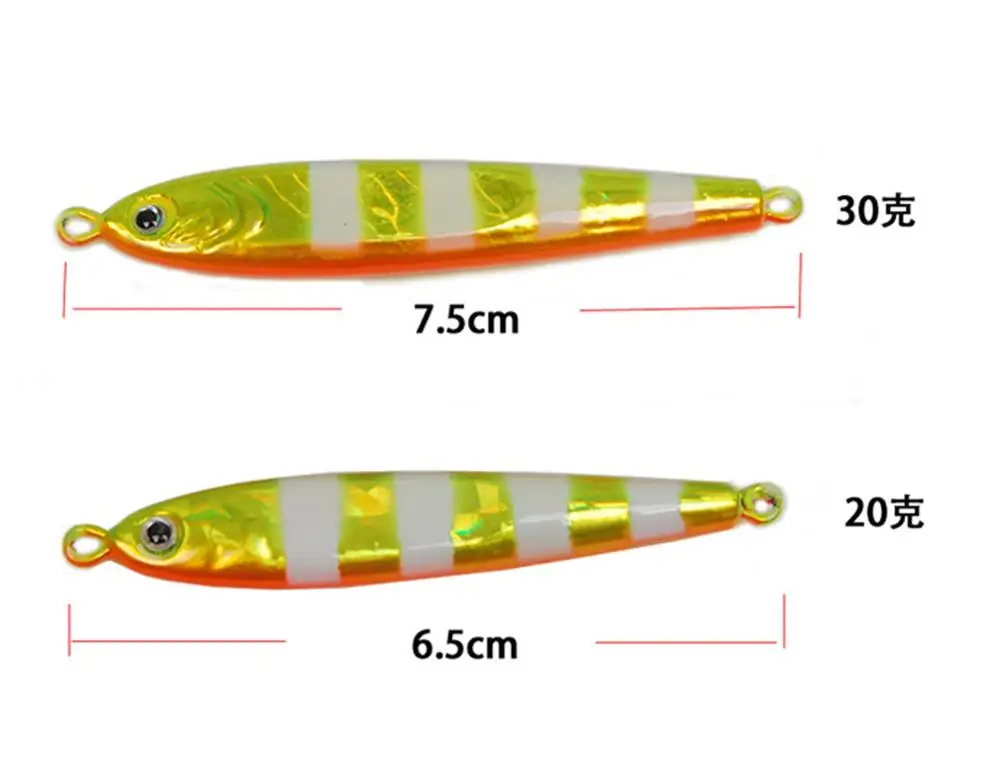 5 шт. медленный джиг для Глубоководной Рыбалки джиггинг светящаяся Зебра блесна